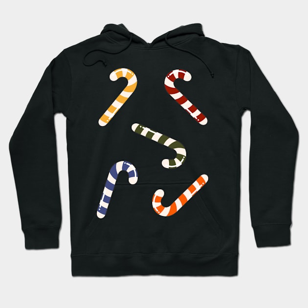 Cute Christmas Candy Cane Hoodie by panco